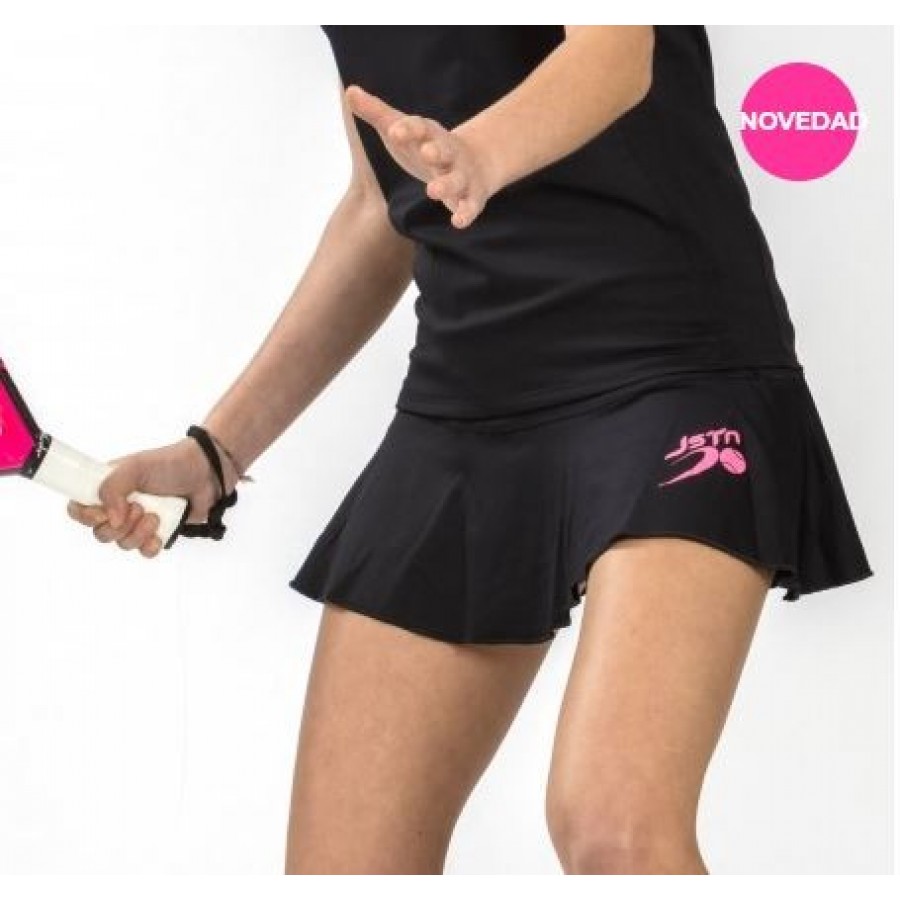 PADDLE abbigliamento gonna appena dieci Marenka nero fucsia PADELPOINT PADDLE abbigliamento gonna appena dieci Marenka nero fucsia
