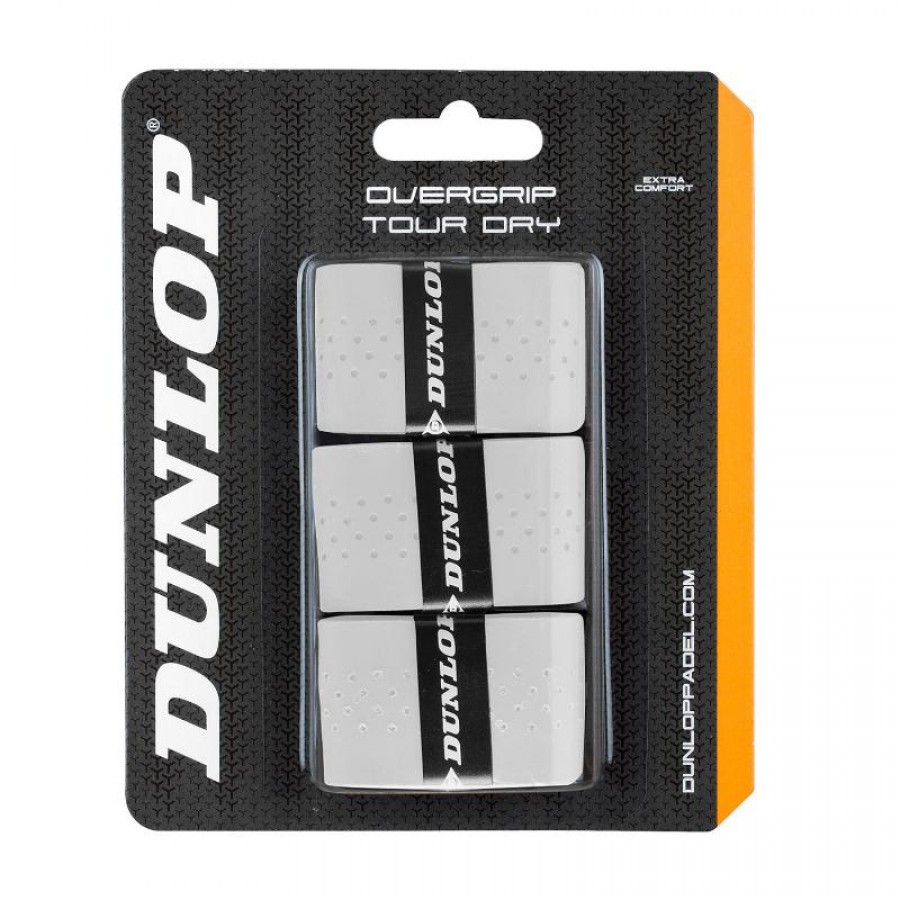Blister Dunlop 3 Overgrips Tour Blanco Secco PADELPOINT Blister Dunlop 3 Overgrips Tour Blanco Secco