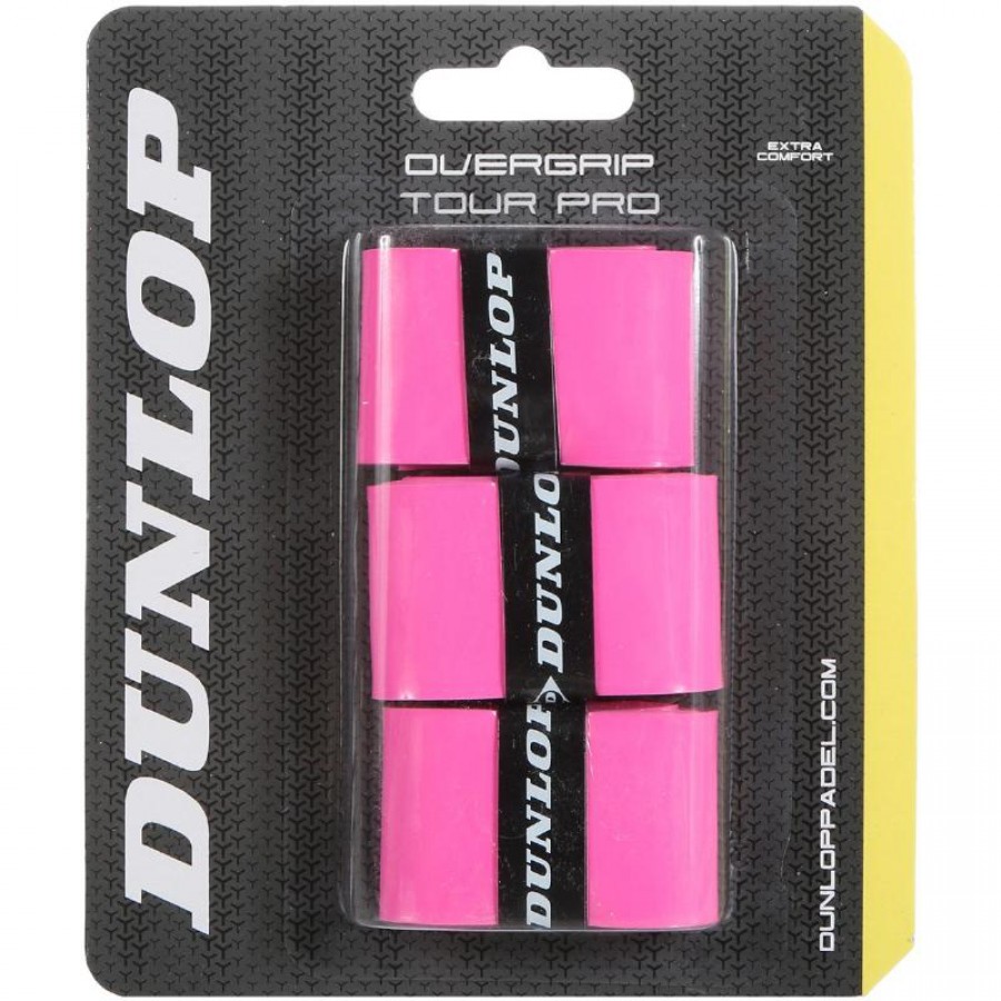 Blister Dunlop 3 Overgrips Tour Pro Fluoro Rosa PADELPOINT Blister Dunlop 3 Overgrips Tour Pro Fluoro Rosa