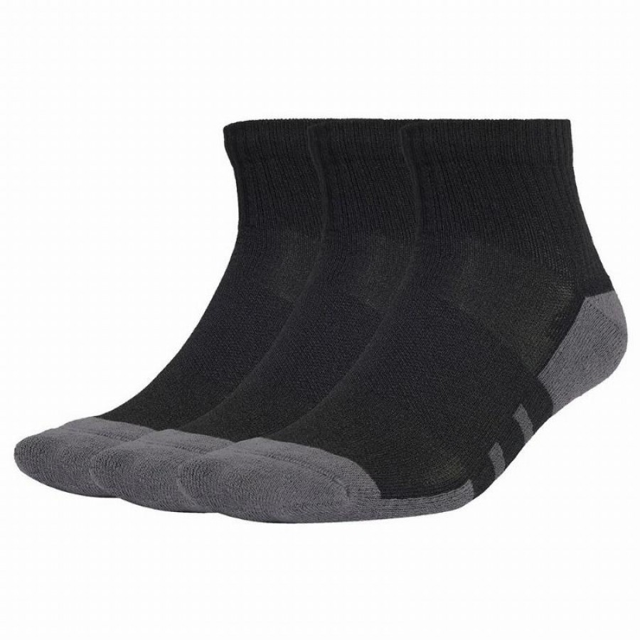 Calcetines Adidas Essentials Cushioned Quarter Negro Gris 3 Pares  Offer + Cheap