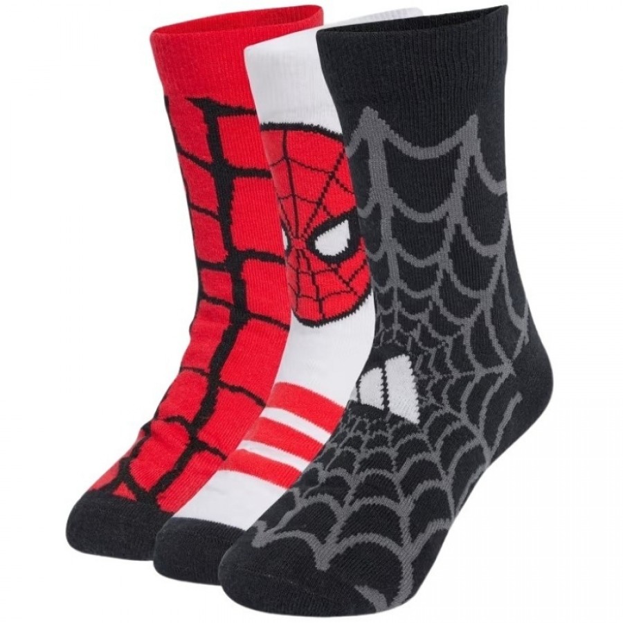 Adidas Spiderman Socks White Red Black 3 Pairs
