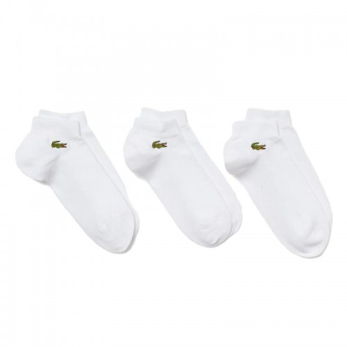 Calze Lacoste Sport Cut Bianco Basso 3 Paia