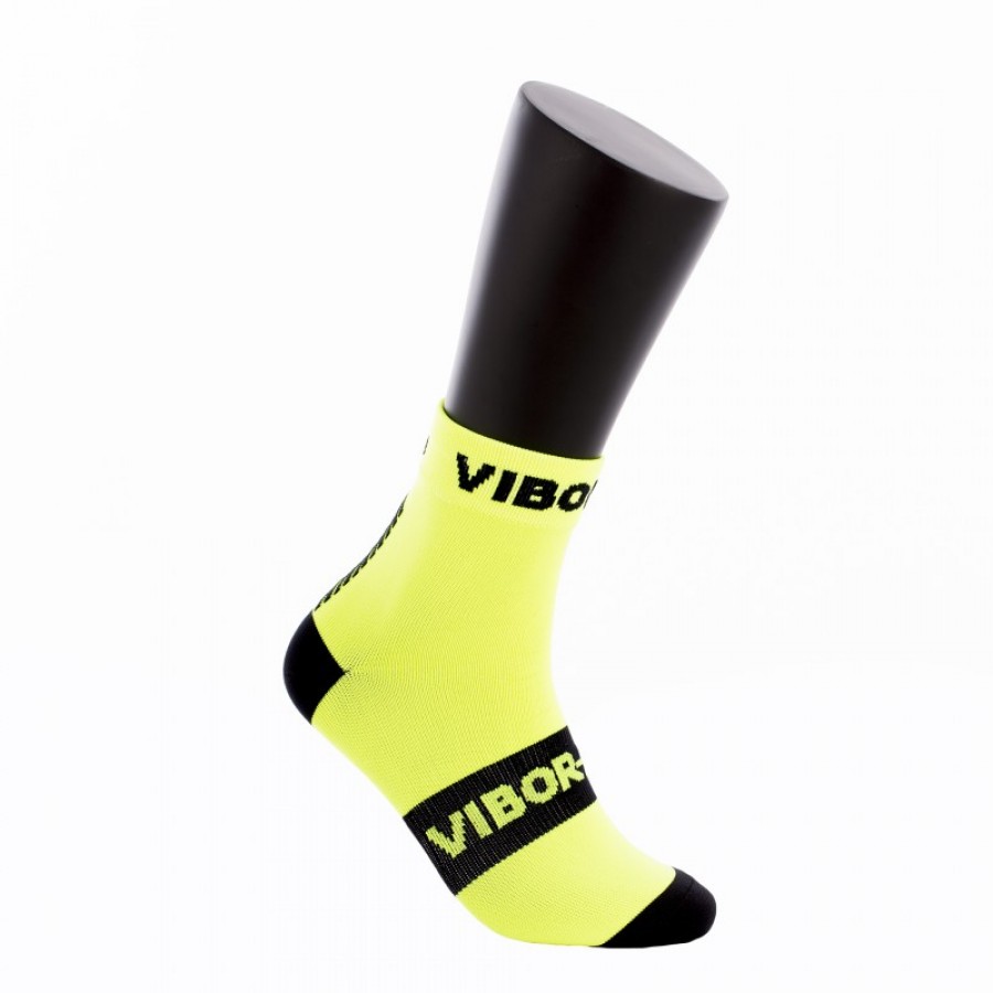 Calze Viper Kait Mid-Black Yellow Cane 1 Paio PADELPOINT Calze Viper Kait Mid-Black Yellow Cane 1 Paio