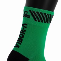 Calcetines Vibora Kait Caña Media Verde Negro 1 Par