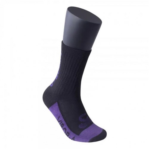 Calzini in pelle a mezza canna Multicolored Black Violet 1 Coppia