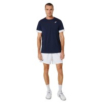 T-shirt Asics Court SS Marino Bianco