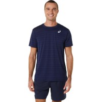 T-shirt Asics Court Stripe Marine Nero PADELPOINT T-shirt Asics Court Stripe Marine Nero