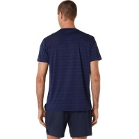 T-shirt Asics Court Stripe Marine Nero PADELPOINT T-shirt Asics Court Stripe Marine Nero