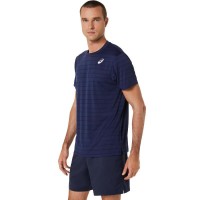 T-shirt Asics Court Stripe Marine Nero PADELPOINT T-shirt Asics Court Stripe Marine Nero