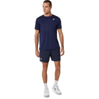 T-shirt Asics Court Stripe Marine Nero PADELPOINT T-shirt Asics Court Stripe Marine Nero