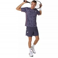 Camiseta Asics Game SS Top Gris Purpura  Offer + Cheap