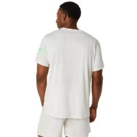Camiseta Branca Verde Creme Asics Icon SS