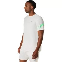 Camiseta Branca Verde Creme Asics Icon SS