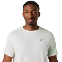 Camiseta Branca Verde Creme Asics Icon SS
