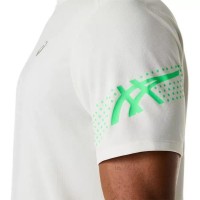 Camiseta Branca Verde Creme Asics Icon SS