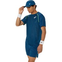 Asics Match Blue Mako T-Shirt  Offer + Cheap