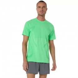 Camiseta Asics Road senza soluzione di continuità SS Top Verde