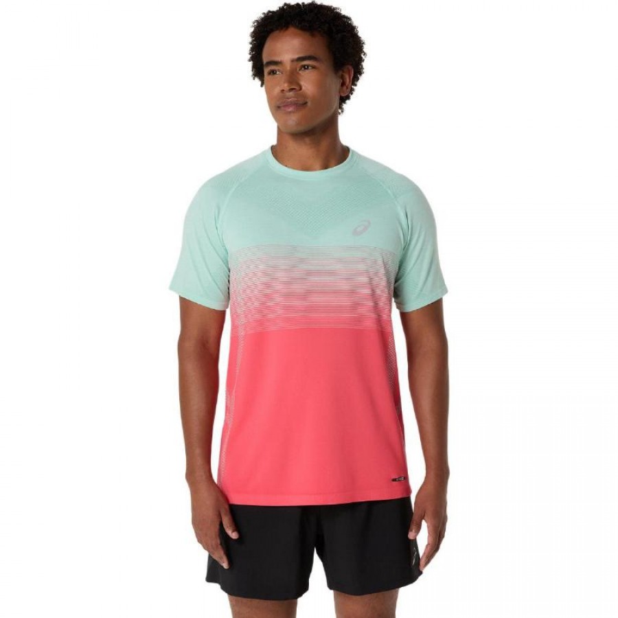 Camiseta Asics Seamless SS Top Coral Verde  Offer + Cheap