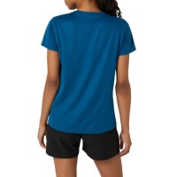 T-shirt Asics Silver Petrol Blue Donna