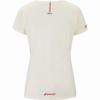 Camiseta Babolat Message d?exercice Crema Mujer