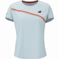 Camiseta Babolat joga Capsleeve Azul Claro Junior