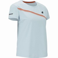 Camiseta Babolat joue Capsleeve Azul Claro Junior