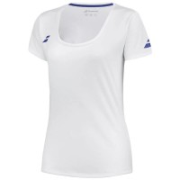 Camiseta Babolat Play Capsleeve Blanco Azul Junior