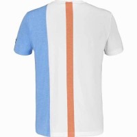 T-shirt Babolat Play Crew Blanc Bleu Orange