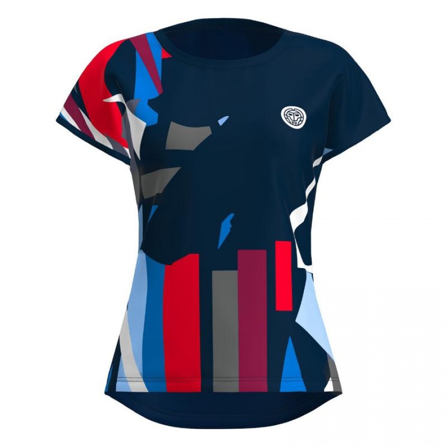 Bidi Badu New York Capsleeve Dark Blue Red Women''s T-Shirt  Offer + Cheap