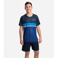 T-Shirt Blu Porvo Corona Nera PADELPOINT T-Shirt Blu Porvo Corona Nera