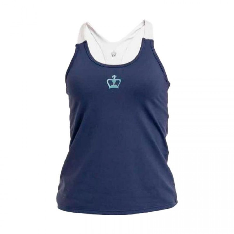 T-Shirt Bianca Blu Tallinn Corona Nera PADELPOINT T-Shirt Bianca Blu Tallinn Corona Nera