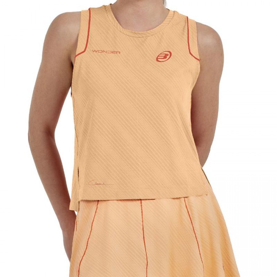 Camiseta Bullpadel Claudia Fernandez 26V Naranja Pastel