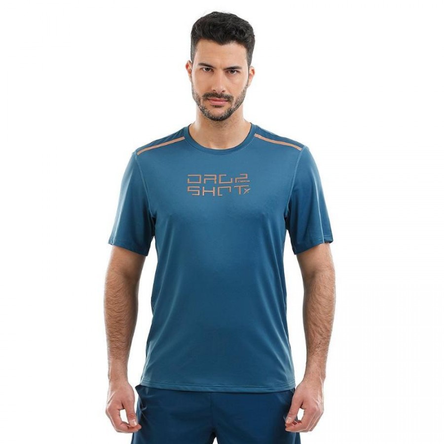 Drop Shot Nur T-Shirt Blu | Tienda Online PADEL POINT Drop Shot Nur T-Shirt Blu - Barata Oferta Outlet