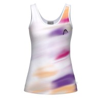 Camiseta Head Blur Purpura Blanco Mujer