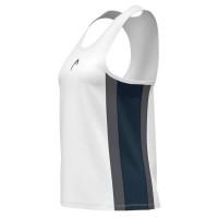 Camiseta Head Club 25 Tech Azul Marino Blanco Mujer