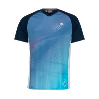 Head Play T-shirt Blu Scuro Stampa Padel