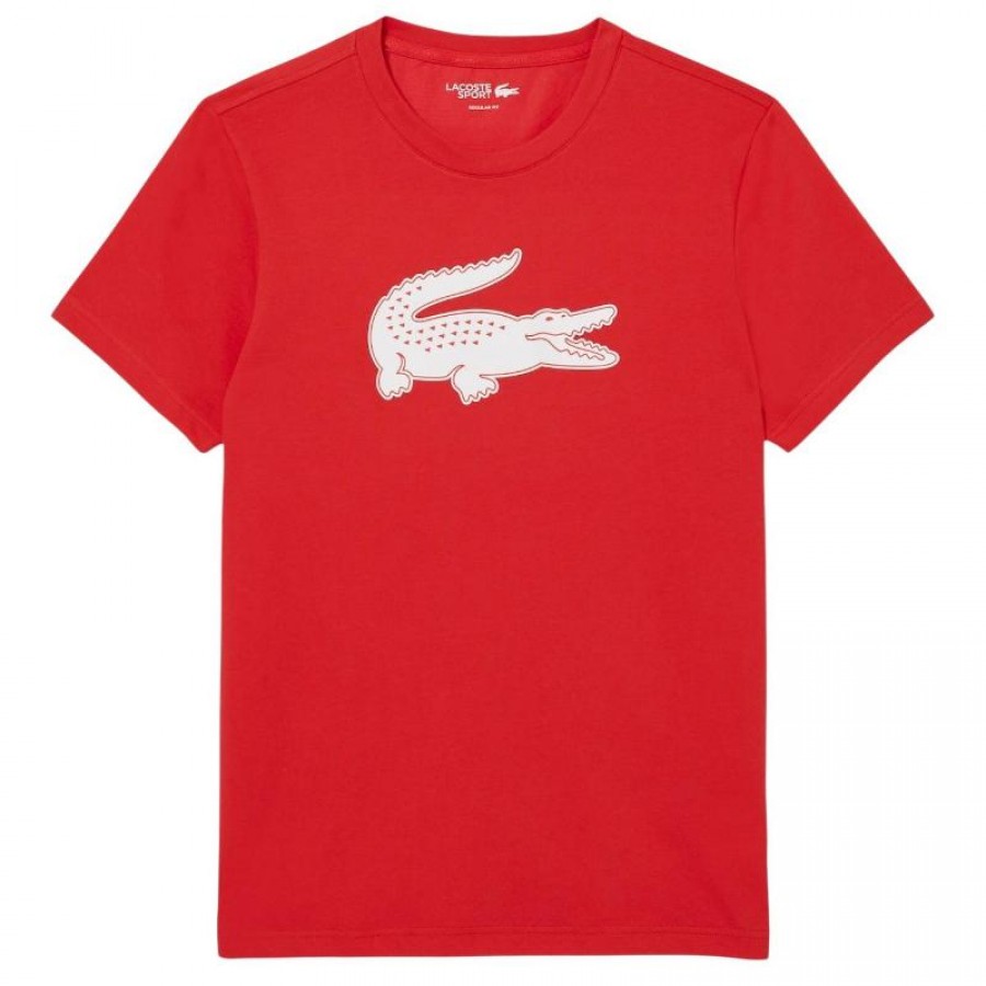 Lacoste Sport Red White T-Shirt  Offer + Cheap