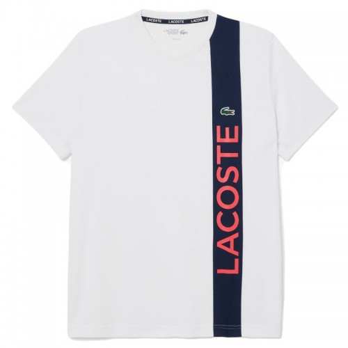Lacoste Sport Ultra Dry Maglietta Blu Navy Bianco