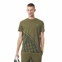 Lacoste Ultra Dry Maglietta da Tennis Verde Cachi