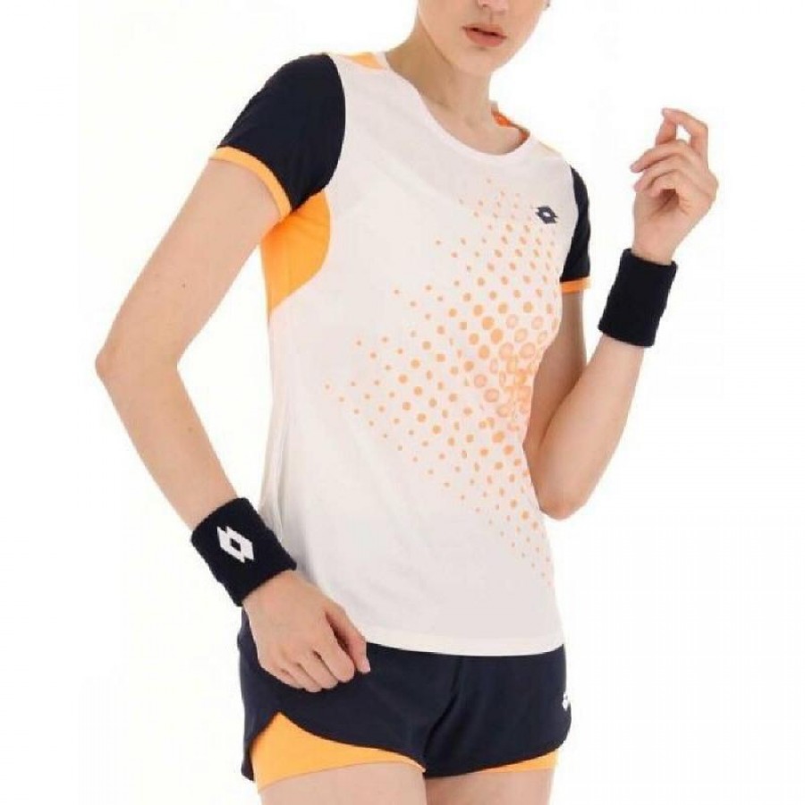 Lotto Top IV Bianco Arancione Maglietta Donna