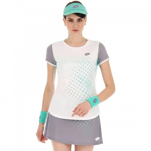 Lotto Top IV Bianco Verde Maglietta Donna