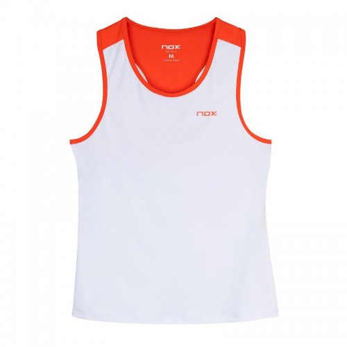 Camiseta Nox Team Blanco Rojo Mujer