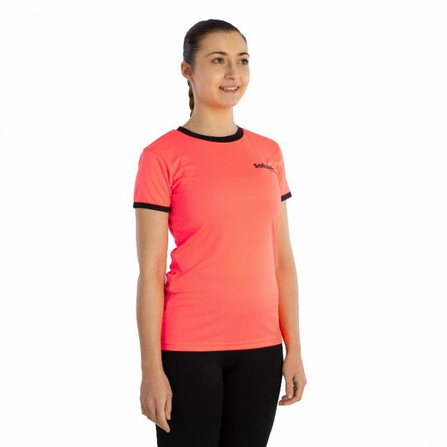 Camiseta Softee Galaxy Coral Fluor Mujer