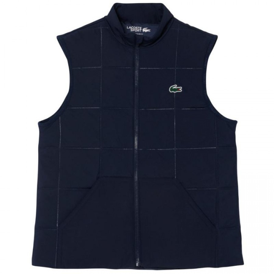 Chaleco Lacoste Regular Fit Azul Marino Mujer  Offer + Cheap