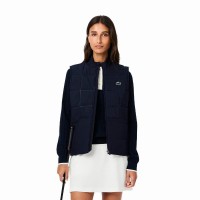 Chaleco Lacoste Regular Fit Azul Marino Mujer  Offer + Cheap