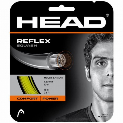 Corda Squash 10m Head Reflex 1.20mm Gialla
