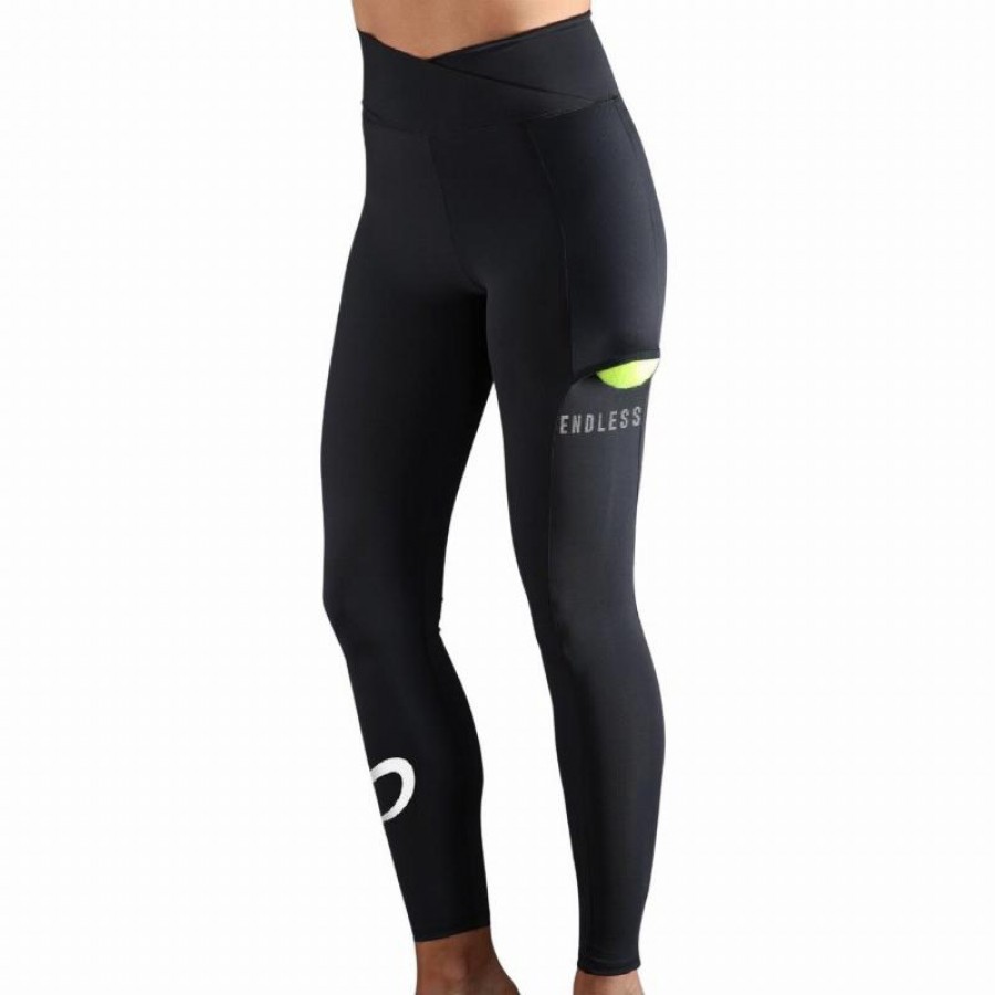 Endless Cross Pocket Black White Leggings  Offer + Cheap