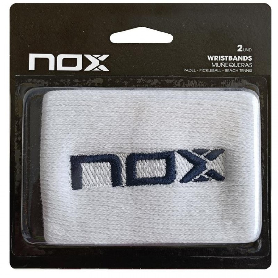 Nox White Logo Navy Wristbands 2 Units  Offer + Cheap
