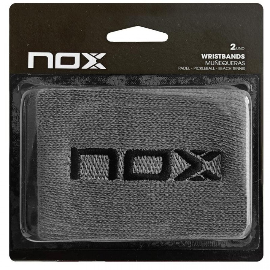 Munequeras Nox Grey Logo Black 2 Units  Offer + Cheap