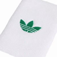 Adidas Original Long White Green Wristbands 2 Units  Offer + Cheap